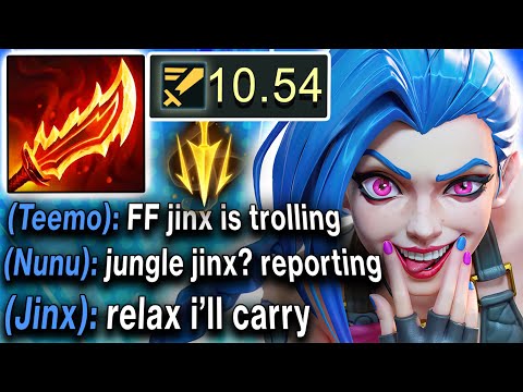 My whole team flamed me for picking Jinx Jungle... but my 10.54 ATTACK SPEED carried them all again