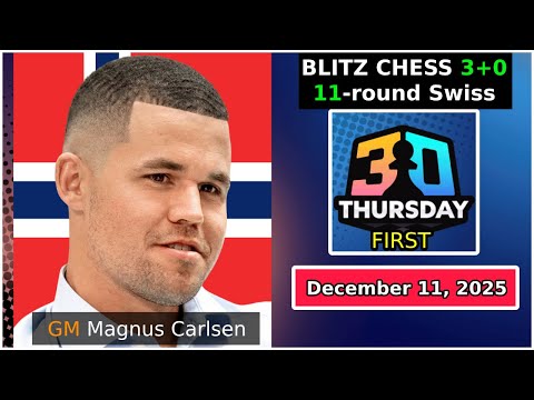 🔴 Magnus Carlsen | First 3+0 Thursday | December 11 2025 | chess.com