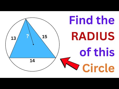 Super Amazing Trick to Find the Radius of This Circle | Triangle inscribed inside Circle
