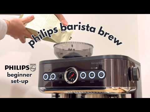 Philips Barista Brew espresso machine unboxing ☕️ set up & aesthetic coffee bar set-up |coffee intro