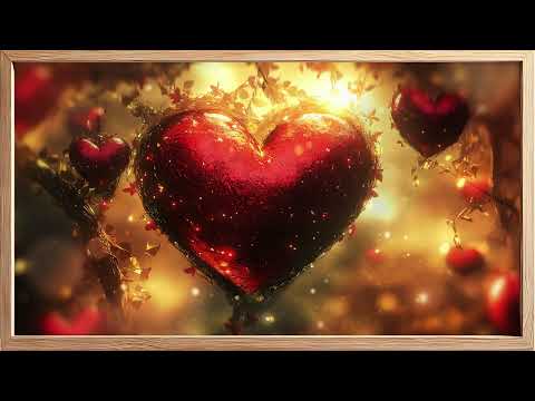 Enchanted Heart Glow: 4K Romantic Art with Gentle Light | Valentine's Day | Screensaver | 2 Hrs 💖💖💖