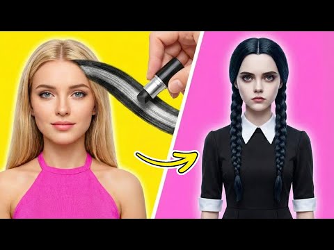 From PINK Princess to Wednesday! Ultimate Goth Makeover (It Went WRONG)
