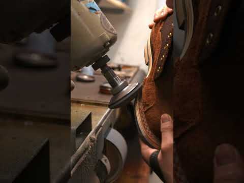 Caulk Boot Build pt.8 - Stained and polished these custom caulks are in the final stretch 🔥🇺🇸