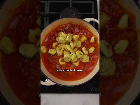 Creamy tomato and chorizo tortelloni soup