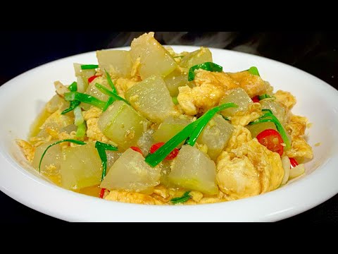 Winter melon scrambled eggs, remember not to salt and blanch, learn this method, fresh and delicious