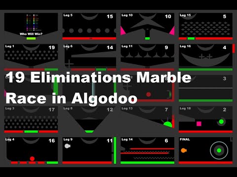 19 Times Elimination Marble Race in Algodoo