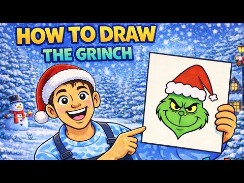 HOW TO DRAW THE GRINCH (EASY!)