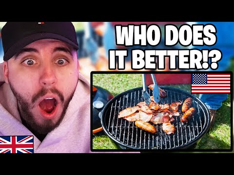 Brit Reacts to American vs English BBQ!