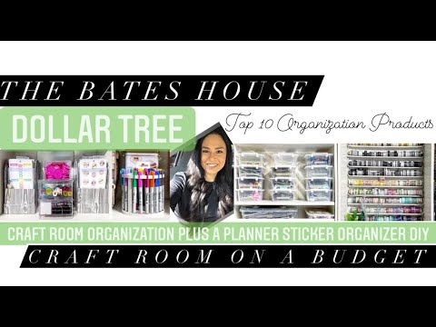 Top 10 #dollartree #craftroom #Organization Items I use in my craft space! Planner Sticker box DIY