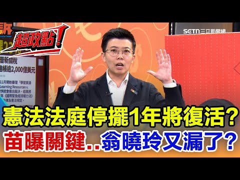 【超政點！】憲法法庭停擺1年將復活？苗博雅曝評議會關鍵「翁曉玲漏掉」？苗博雅提三大法官籲「勿聽信黃國昌歪理」：對憲政民主沒有幫助│【94要客訴】│20251217│三立新聞台