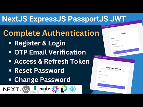 Complete Authentication NextJS ExpressJS MongoDB PassportJS