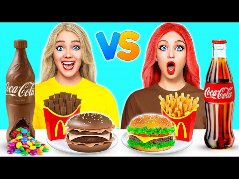 Челлендж. Шоколадная еда vs. Настоящая еда #4 | Смешные розыгрыши от Multi DO Challenge