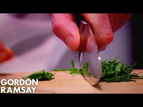 Gordon Demonstrates How to Finely Chop Fresh Herbs WITHOUT Staining the Chopping Board