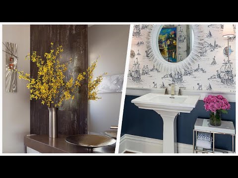 75 Mid-sized Brown Floor Powder Room Design Ideas You'll Love 🔴