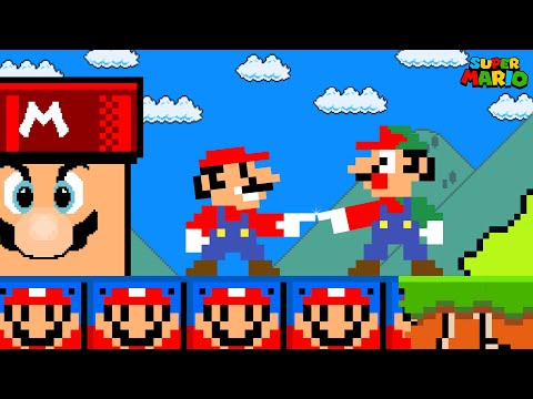 Super Mario Bros., but When Everything Mario Touches Turns into Mario...