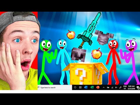 Reacting to LUCKY BLOCK Animation vs Minecraft