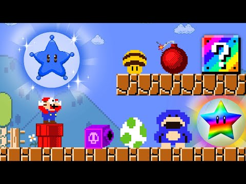 Can Mario Collect THE LUCKY STAR  Powerups Mayhem? | ADN MARIO GAME