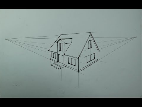 Architecture How To Draw Simple House in 2 Point Perspective #36