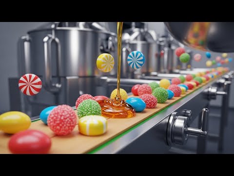🍬 How Candy Is Made – Inside a Modern Candy Factory!