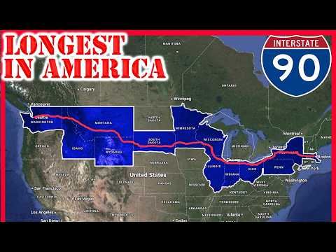 Why Interstate 90 is the LONGEST Interstate in America | What It's Like to Travel On it