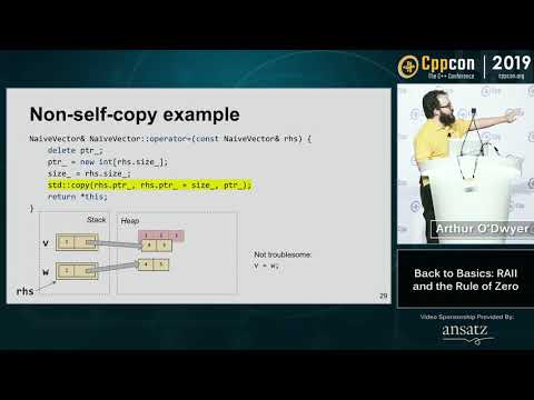Back to Basics: RAII and the Rule of Zero - Arthur O'Dwyer - CppCon 2019