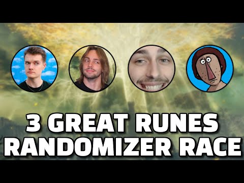 FIRST TO FIND 3 GREAT RUNES WINS | Elden Ring Randomizer Race vs. adef, Captain_Domo, & star0chris