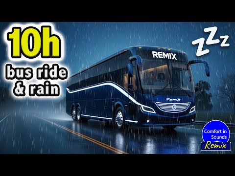 Bus Ride during Heavy Rain (NO ADS), Bus White Noise | You Sleep, Study Better or Focus