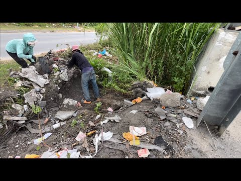 Cleaning the mess under the bridge sidewalk and drainage ditch is terrible too much trash everywhere