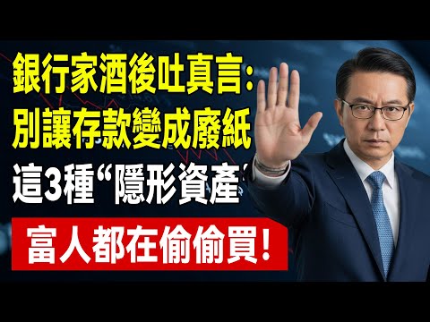 華爾街銀行家酒後吐真言：存錢就是「慢性自殺」？揭秘富人悄悄買進的3種「隱形資產」！#退休金 #通貨膨脹 #銀行存款