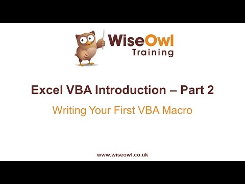 Excel VBA Introduction Part 2 - Writing Your First VBA Macro