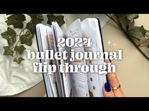 bullet journal FLIP THROUGH 2024 ⋆✴︎˚。⋆ ideas for bujo beginners