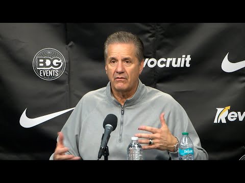 Razorbacks Head Coach John Calipari after #17 Arkansas defeats #16 Texas Tech in Dallas