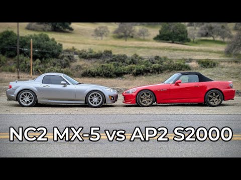 2007 Honda AP2 S2000 vs 2010 Mazda NC2 Miata - Head to Head Review!