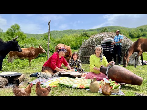 Nomadic Life in Northern Iran: Taking Care of Animals and Cooking Traditional Food