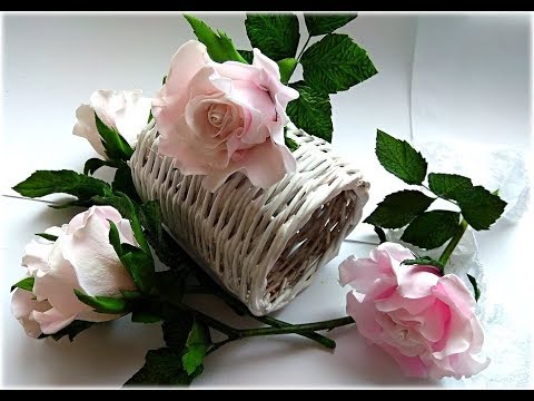 МК Роза из зефирного фоамирана