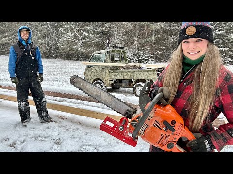 OFF-GRID TREEHOUSE RESUMES! | CHAINSAW MILLING The 1st BEAM! EP. 1
