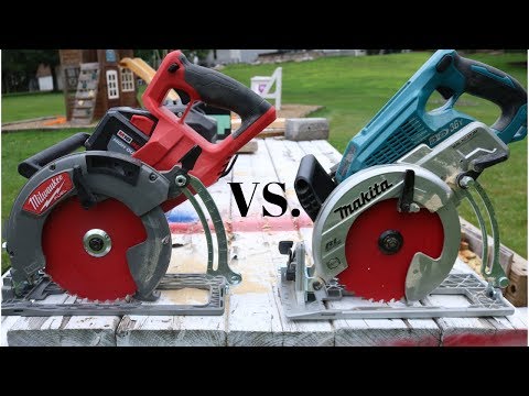 Milwaukee VS. Makita! Milwaukee 18v rear handle saw vs. Makita 36v rear handle saw (Tool Duel!)