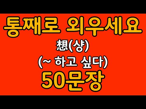 중국어 패턴 #001 | 想 (~ 하고 싶다) | 왕초보도 바로 쓰는 중국어 패턴 | 중국어 회화 핵심 패턴 듣고 말하기
