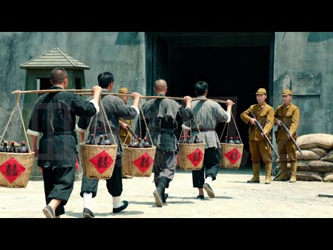 6 masters disguise as wine porters,infiltrate the enemy camp,and rescue the captured female soldier.