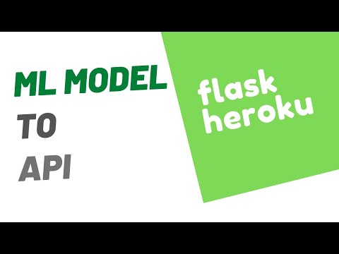 Deploy ml model using flask | heroku | server | ML model to API