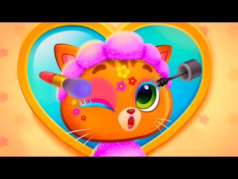 Суровый КОТИК БУБУ и МИМИ #3. Макияж для кота. Игра Bubbu & Mimmi World на Игрули TV
