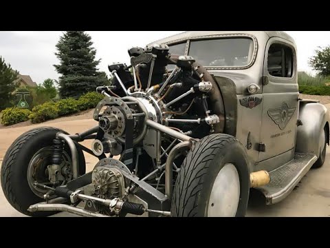 Vintage Cars With Aircraft Engines And Unique Engines Sound ▶ 2