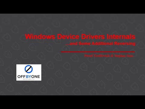 Windows Device Drivers Internals and some Reversing
