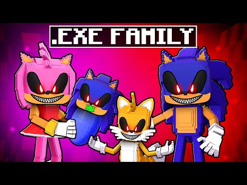 Adopted by a SONIC.EXE FAMILY in Minecraft!