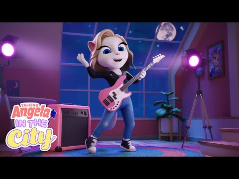 Guitar Trouble 🎸⚡ Talking Angela: In The City | LIVE Cartoons for Kids
