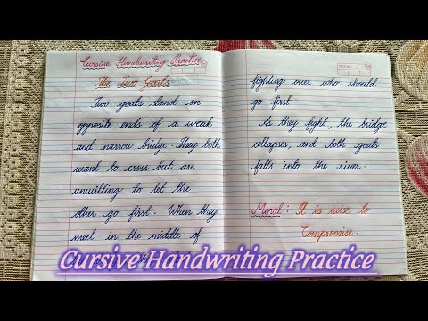How to write neat cursive handwriting | how to write in cursive handwriting 