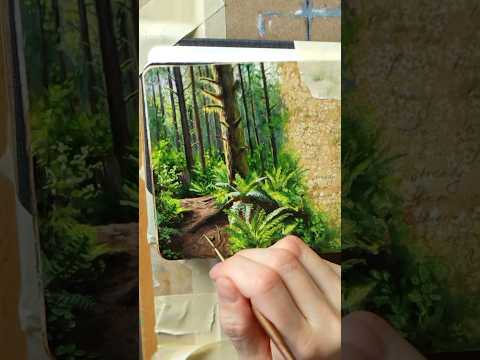 Sketchbook therapy 🎨 painting a new spread with oils #shorts #art