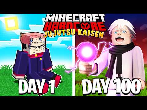 I Survived 100 Days JUJUTSU KAISEN Minecraft, But the Version UPDATES