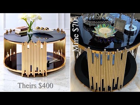 HOW TO DIY A HIGH END LIVING ROOM COFFEE TABLE! HOW TO ON A BUDGET!