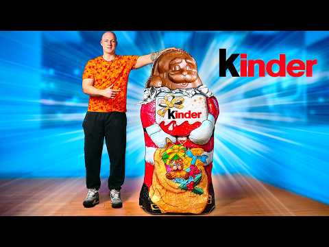 УВЕЛИЧИЛИ ШОКОЛАДНОГО ДЕДА МОРОЗА ОТ КИНДЕР  В 100 РАЗ.